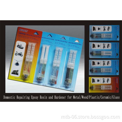 Epoxy Resin and Hardener for Household Repairing in Syringe and Injection Package